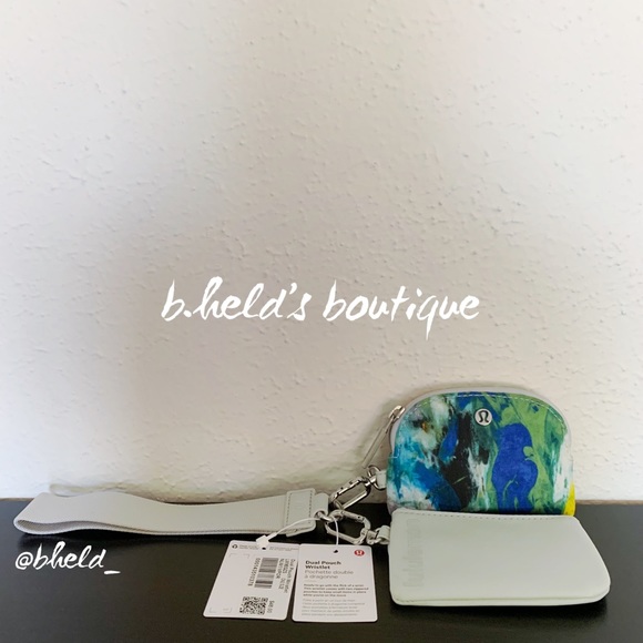 lululemon Dual Pouch Wristlet in No Limits White Multi/Vapor One Size New NWT